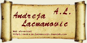 Andreja Lacmanović vizit kartica
